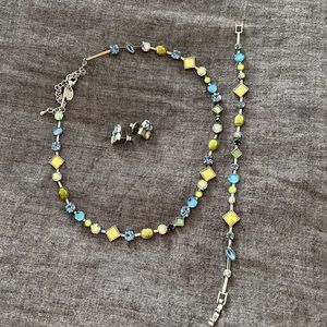 Lia Sophia bracelet, necklace and earrings - a set